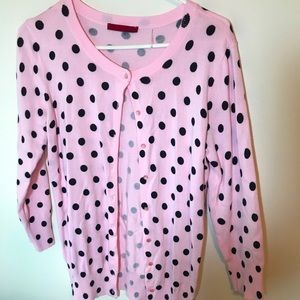 Pink Polka Dot Sweater sz medium